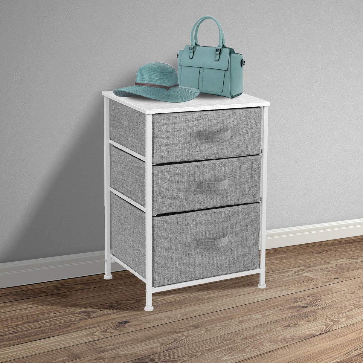 Nightstand with 3 Drawers - Bedside Furniture