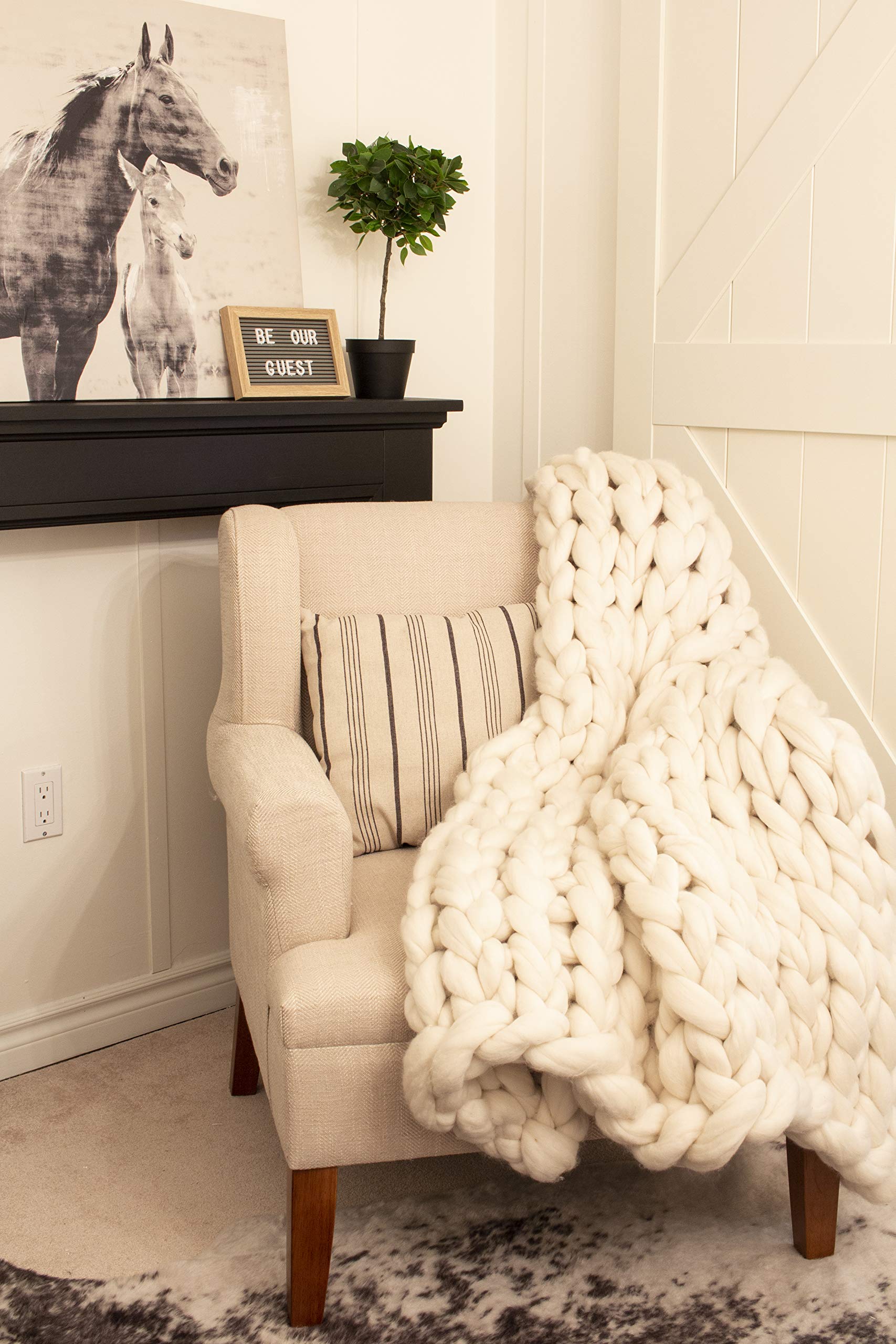 Emerson Wingback Accent Chair, Cream Small