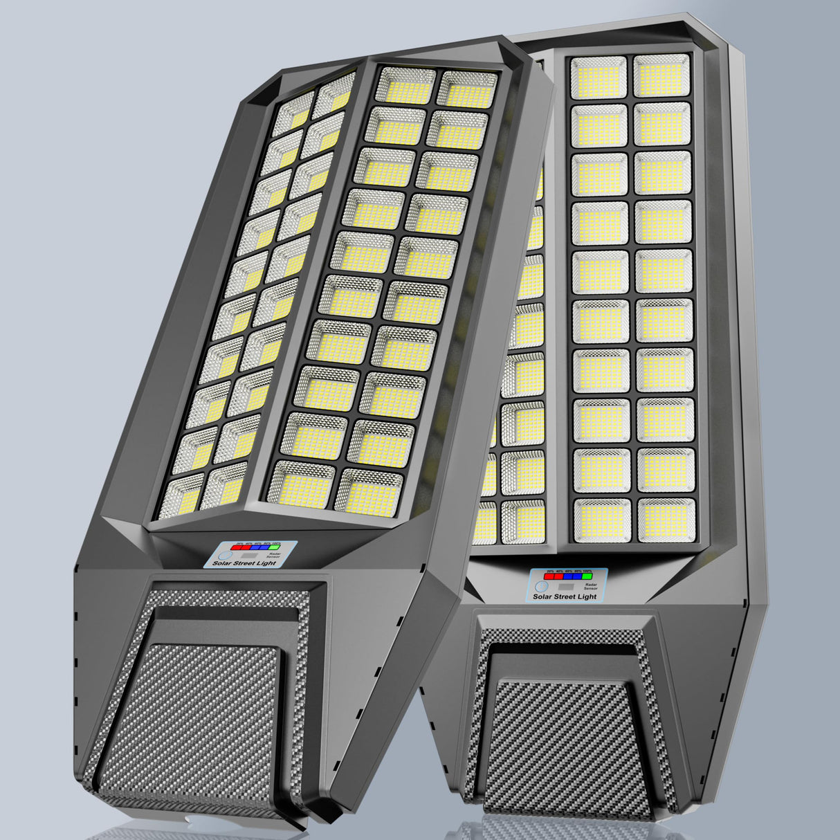 2Pack Solar Street Lights Outdoor Waterproof, 8000W Solar Lights Outdoor 7000K Street