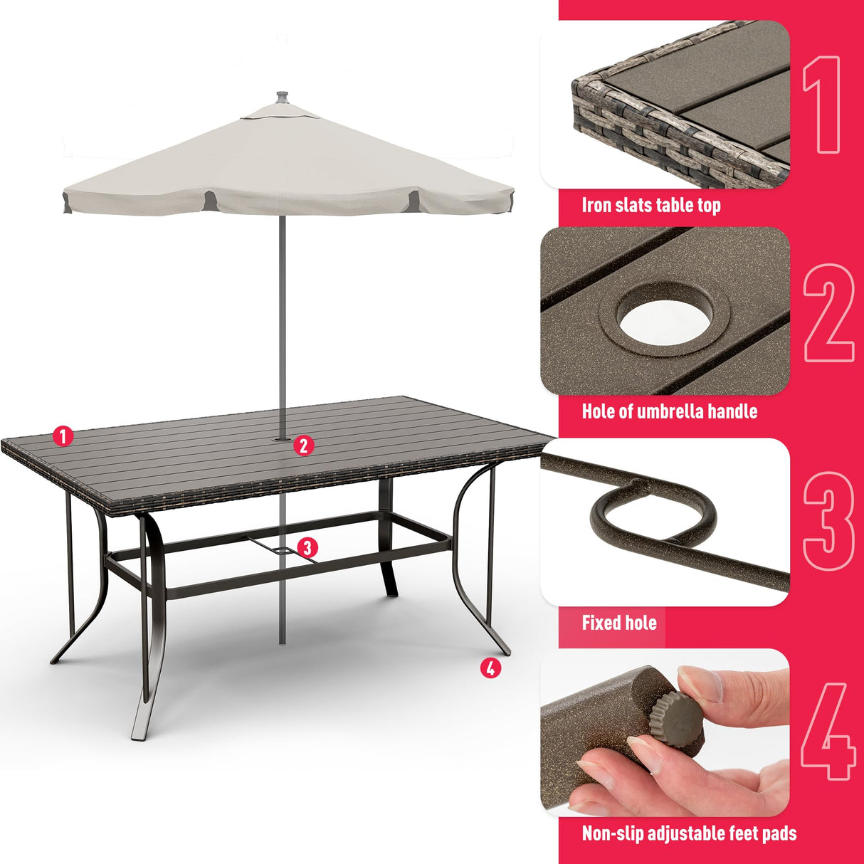 ,Outdoor Wicker Furniture Set for Backyard Garden Deck