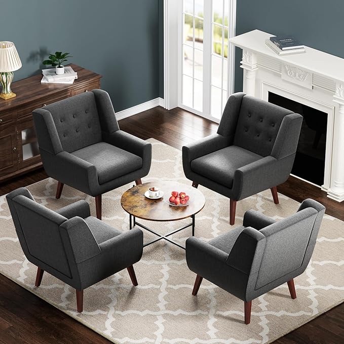 Accent Chair Living Room Chair, Upholstered Button Tufted Armchai