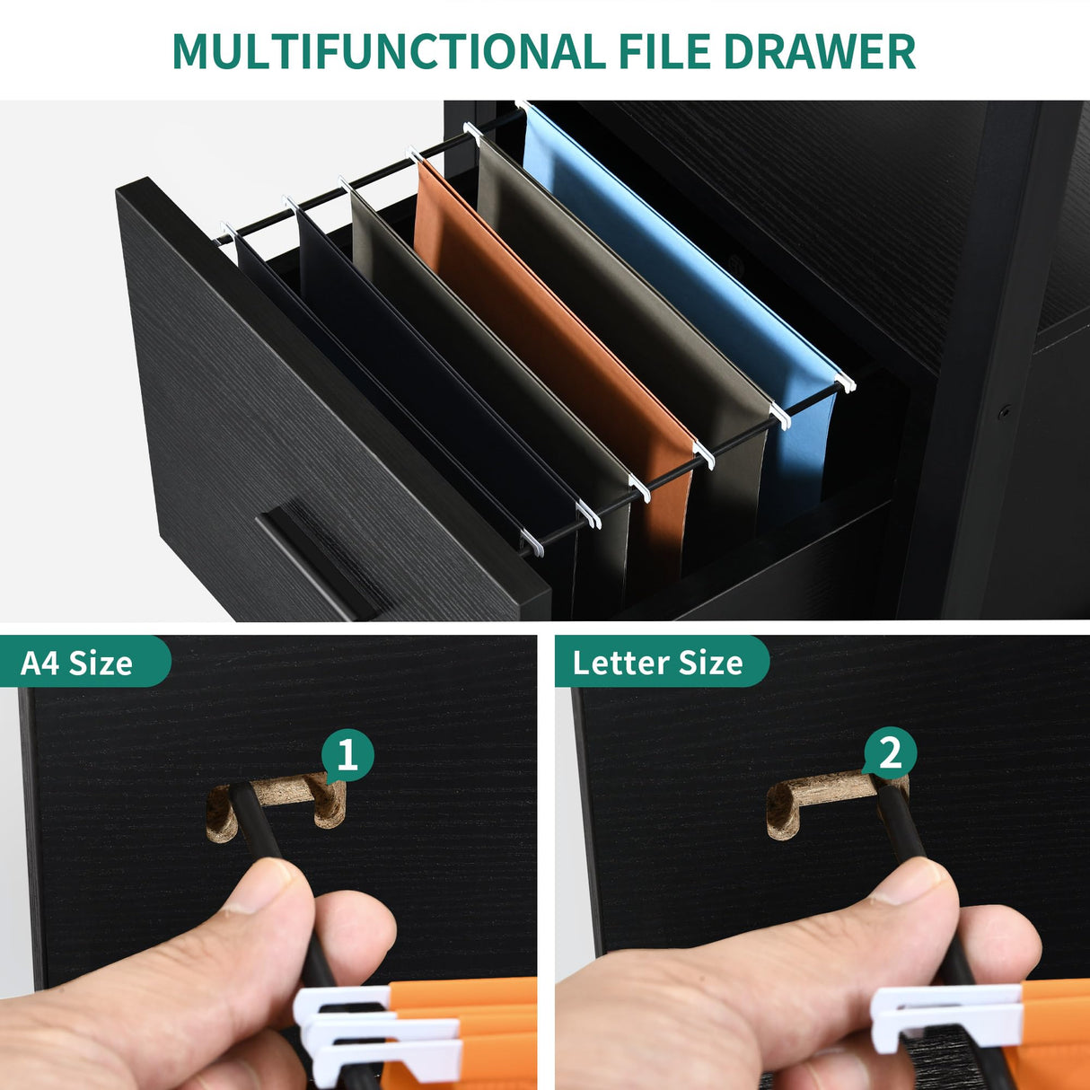 L Shaped Desk with File Drawer, 65" Large Computer Desk Corner Desk with Lift Top
