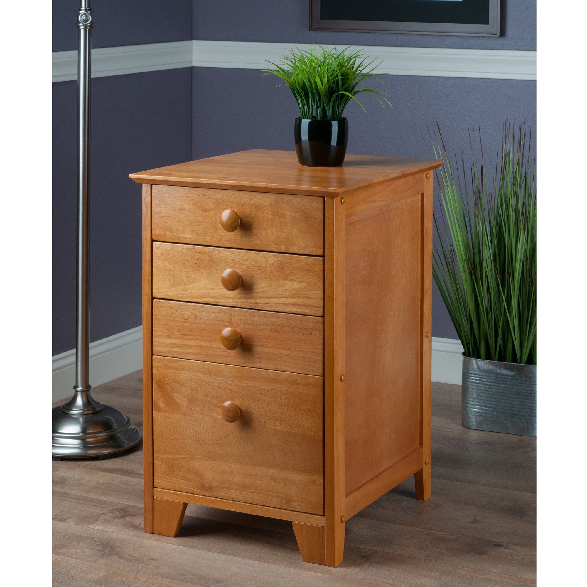 Studio File Cabinet, Honey