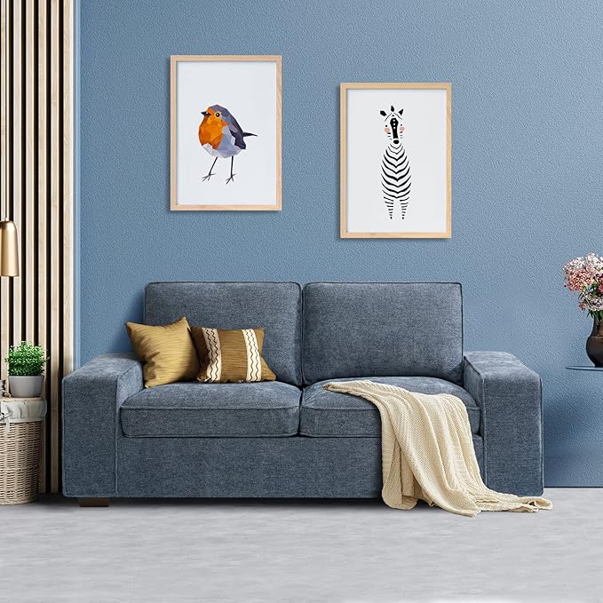 71.25" Modern Sofas for Living Room, Chenille Loveseat Couch with Solid Wood