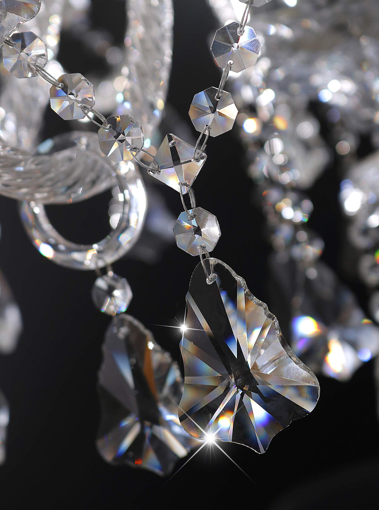 Clear 15 Lights K9 Crystal Chandelier Modern Luxurious Light Candle Pendant Lamp