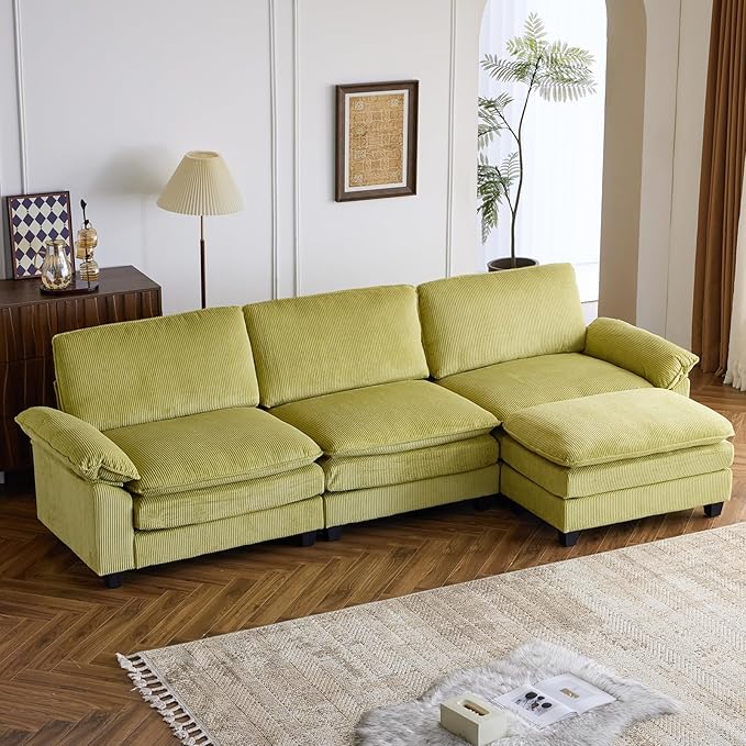 Sofa Modular Deep Seat Sofa Couch with Ottoman
