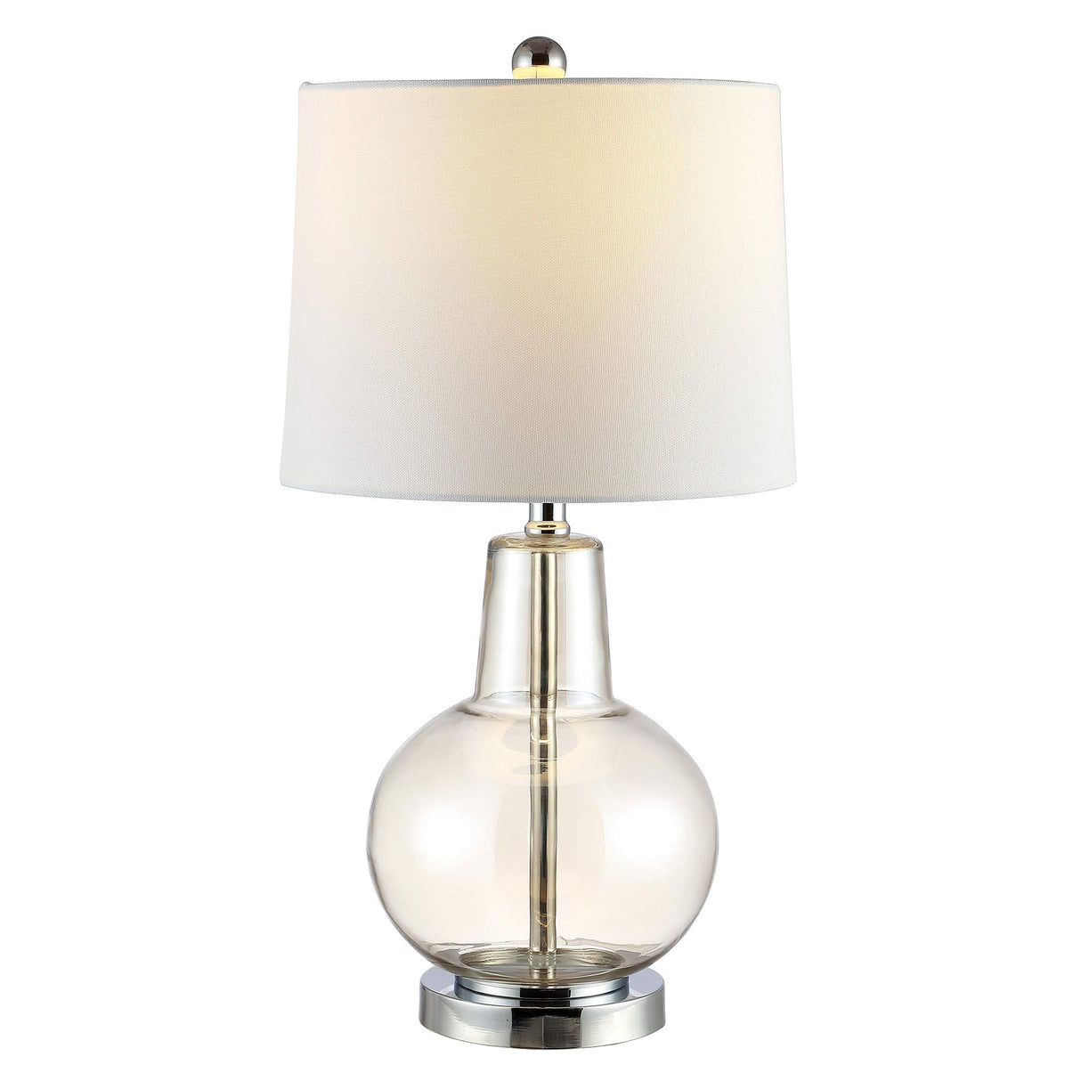 Lighting Collection Atlas Luster Glass/ Light Grey Shade 24-inch Bedroom Living Room