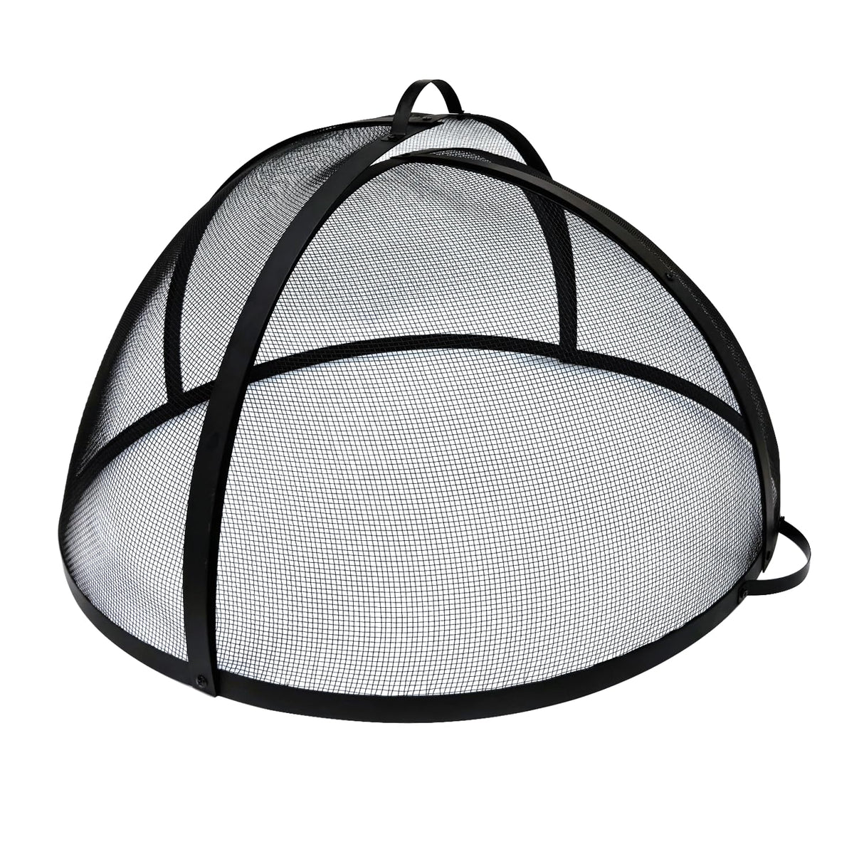 Easy-Opening 36" Fire Pit Spark Screen, Heavy Duty Round Firepit Spark Screen Cover
