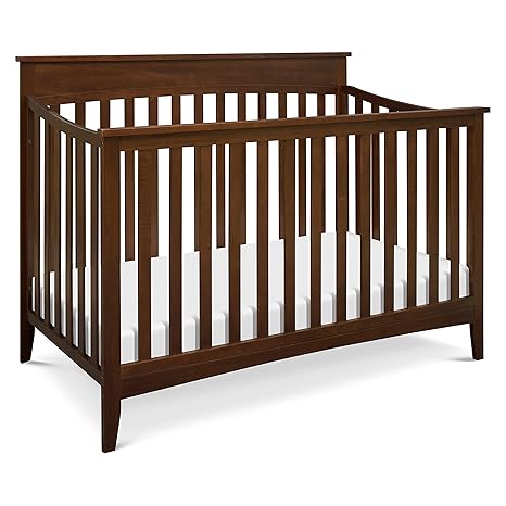 4-in-1 Convertible Crib - GREENGUARD Gold Certified Crib - Baby Crib Convertible to Toddler Bed, Daybed & Full-Size Bed - Wooden Baby Crib with 4 Adjustable Heights - Forest Green