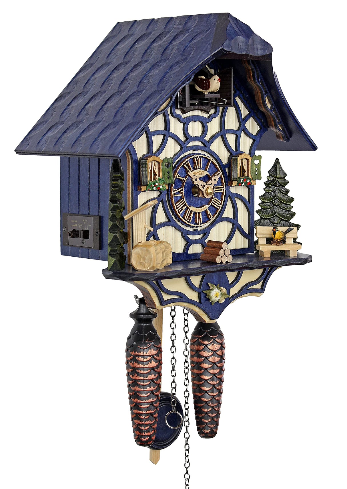 Quartz Cuckoo Clock - Magic Blue AH 34 QM