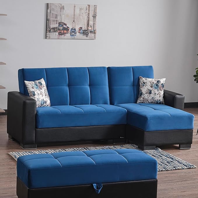 ARM Collection 99" Convertible L Storage, Firm, Fabric 4 Seater