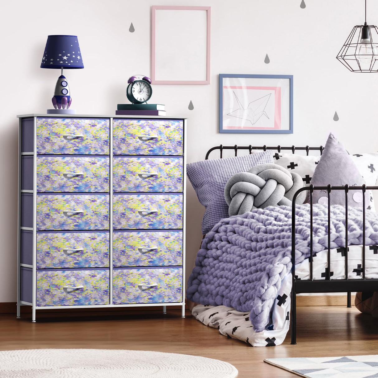 Kids Dresser with 10 Drawers - Storage Chest Organizer Unit Nightstand