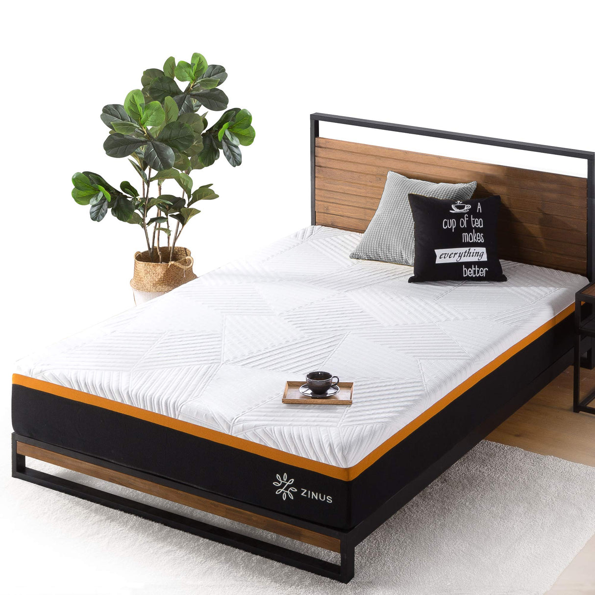 10 Inch Cooling Copper ADAPTIVE Pocket Spring Hybrid Mattress, Queen, Moisture Wicking Cover