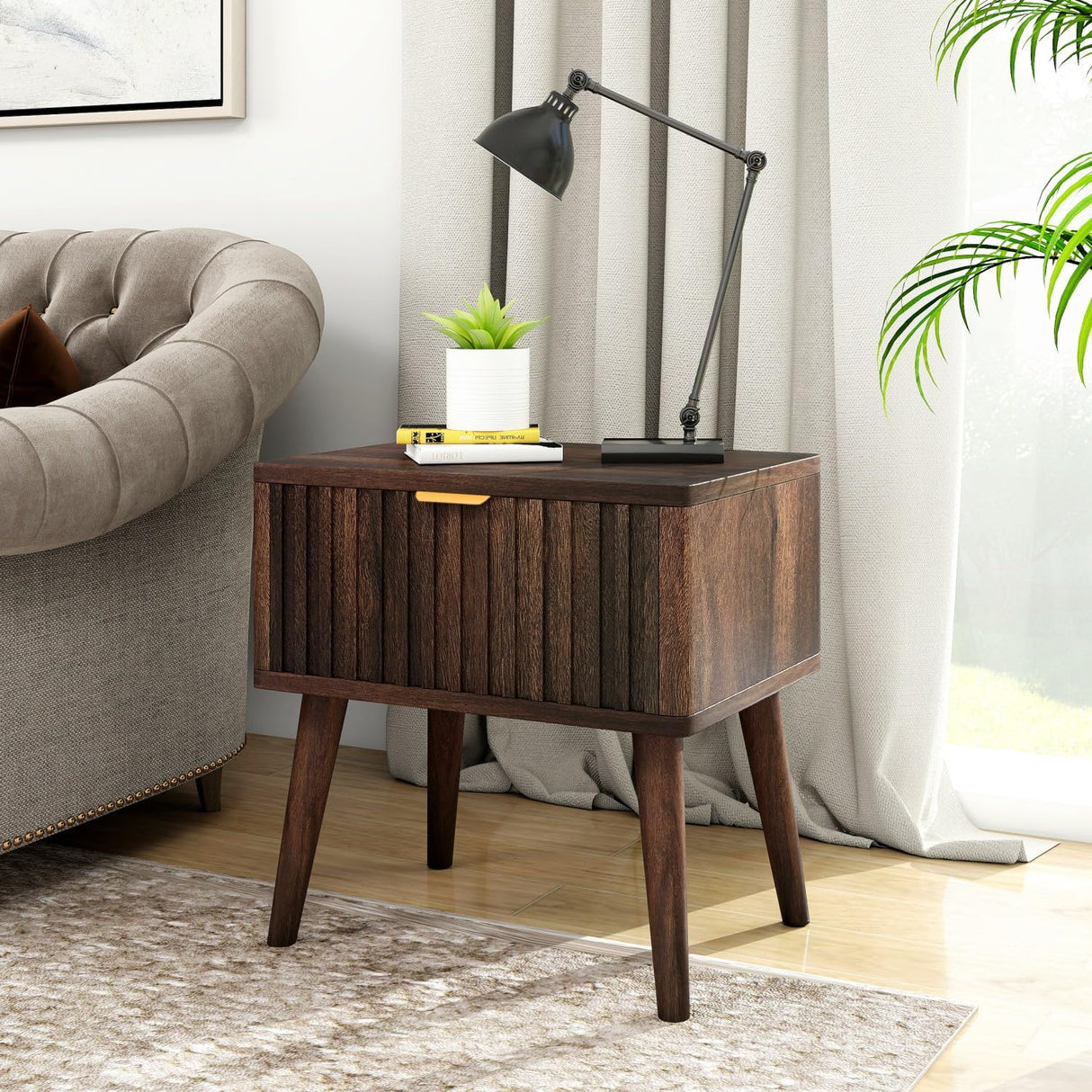 Mid-Century Modern Nightstand, End Table