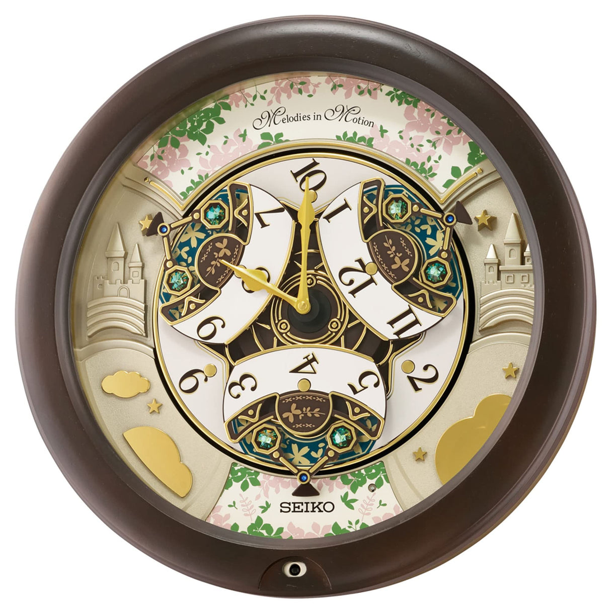 Melodies in Motion Wall Clock, Castle Windows