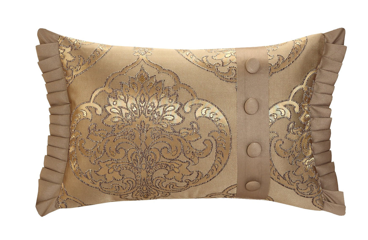 9 Piece Como Decorator Upholstery Quality Jacquard Motif Fabric Bedroom Comforter