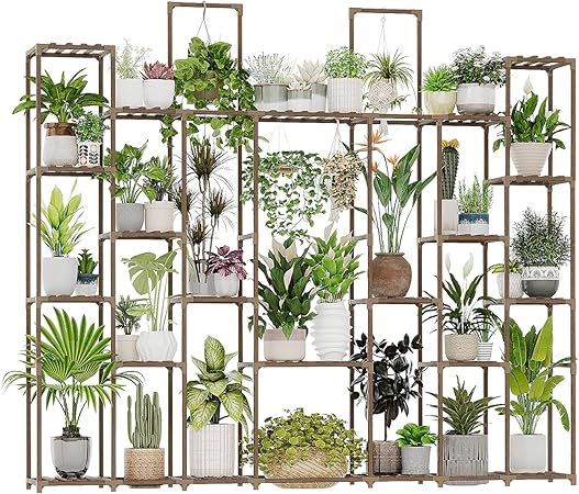 EverBloom 62” XL Wooden Tall Multi-Tier Plant Stand