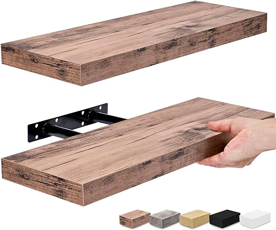 Floating Shelves, Wall Shelves for Bedroom, Kitchen, Living Room, Bathroom Shelves