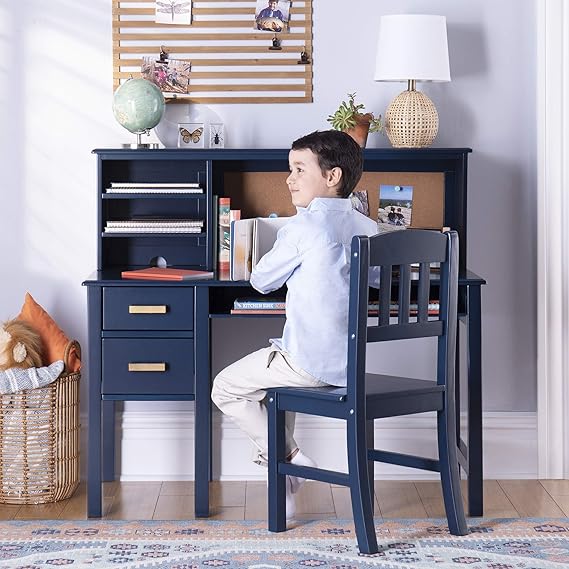 Taiga Desk, Hutch and Chair - Gray