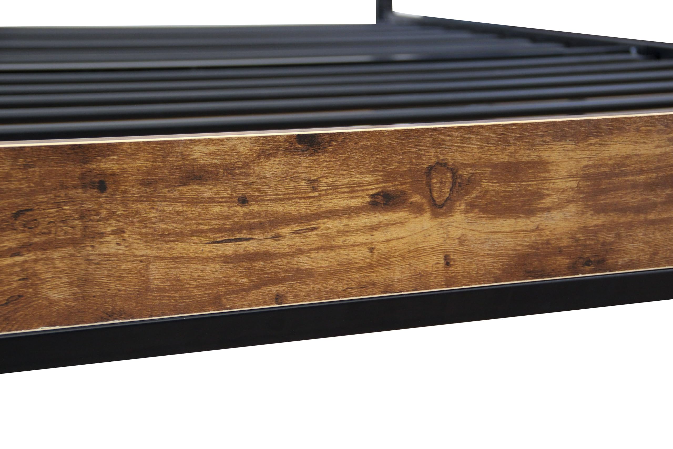 Strawberry Fairy Twin Size Metal Bed Frame with Sturdy System, Modern Style and Comfort for Any Bedroom, Black