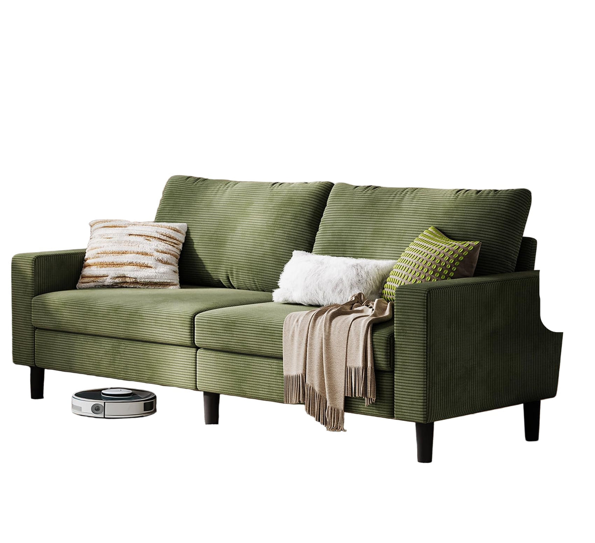 79'' Corduroy Loveseat Sofa with Adjustable Deep Seat