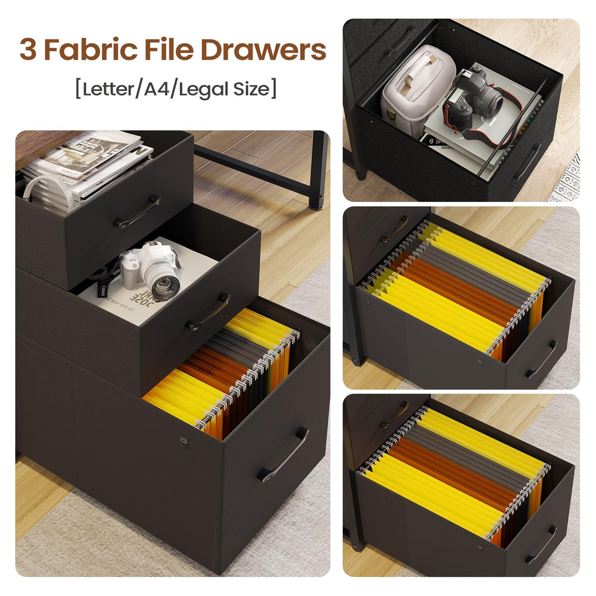 66.9" L Shaped Desk, Reversible Computer Desk with Monitor Stand and Pegboard,