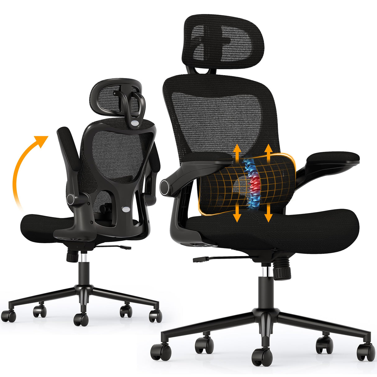 Ergonomic Office Chair with Adjustable Lumbar Support