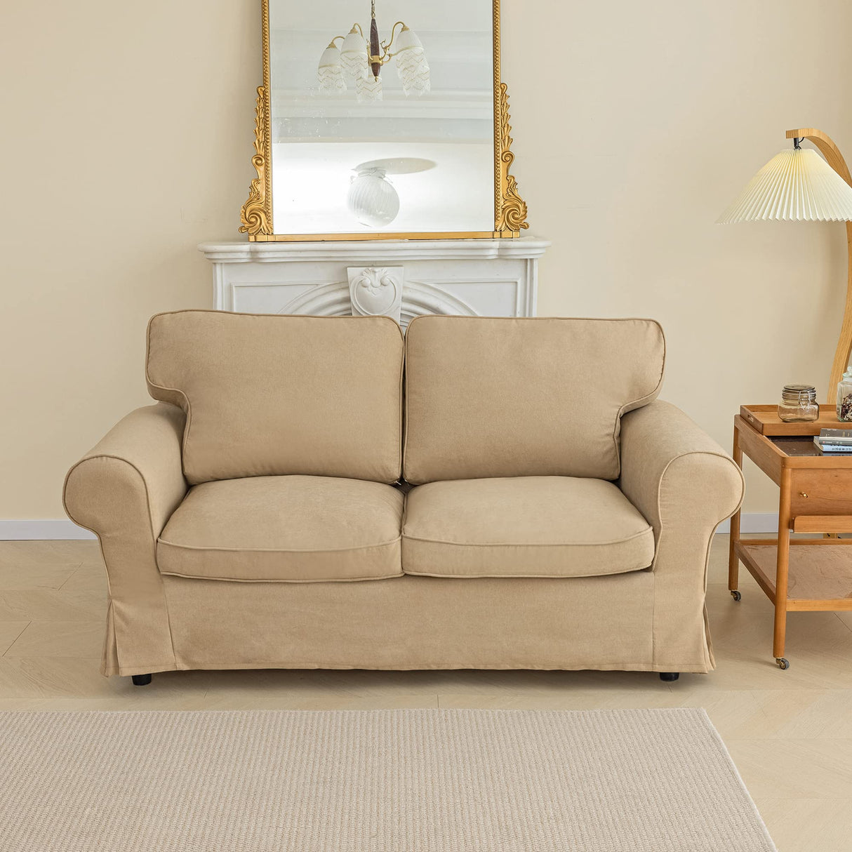 Washable and Soft EKTORP Loveseat Cover Replacement - Custom Made Compatible for