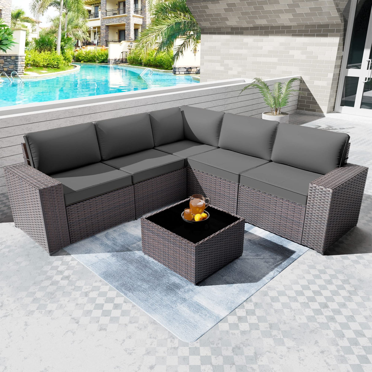 Waterproof Outdoor Patio Set, Modern All-Weather Patio Furniture Sets