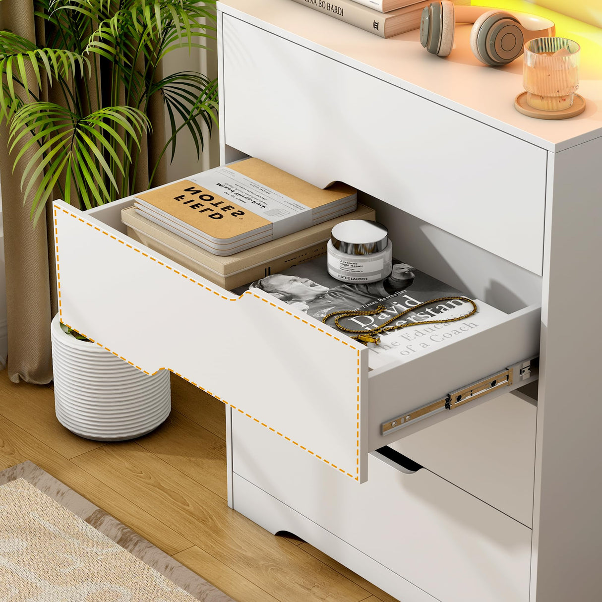 4 Drawer Dresser, 47.2" Modern Dresser and Chests of Drawers