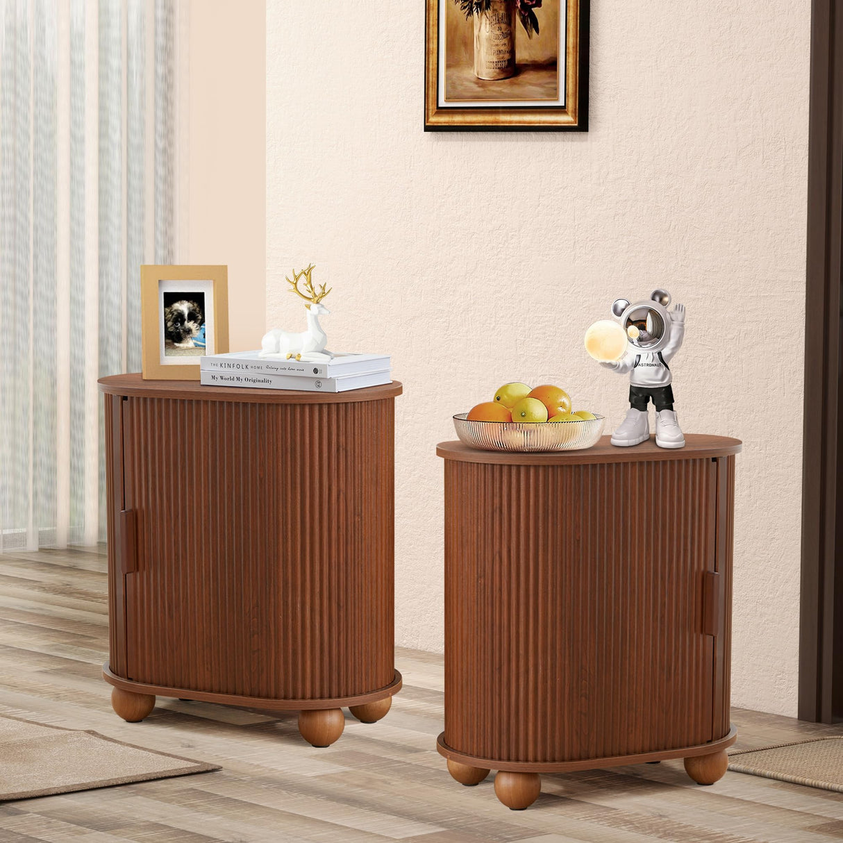 End Table Set of 2, Sofa Side Table