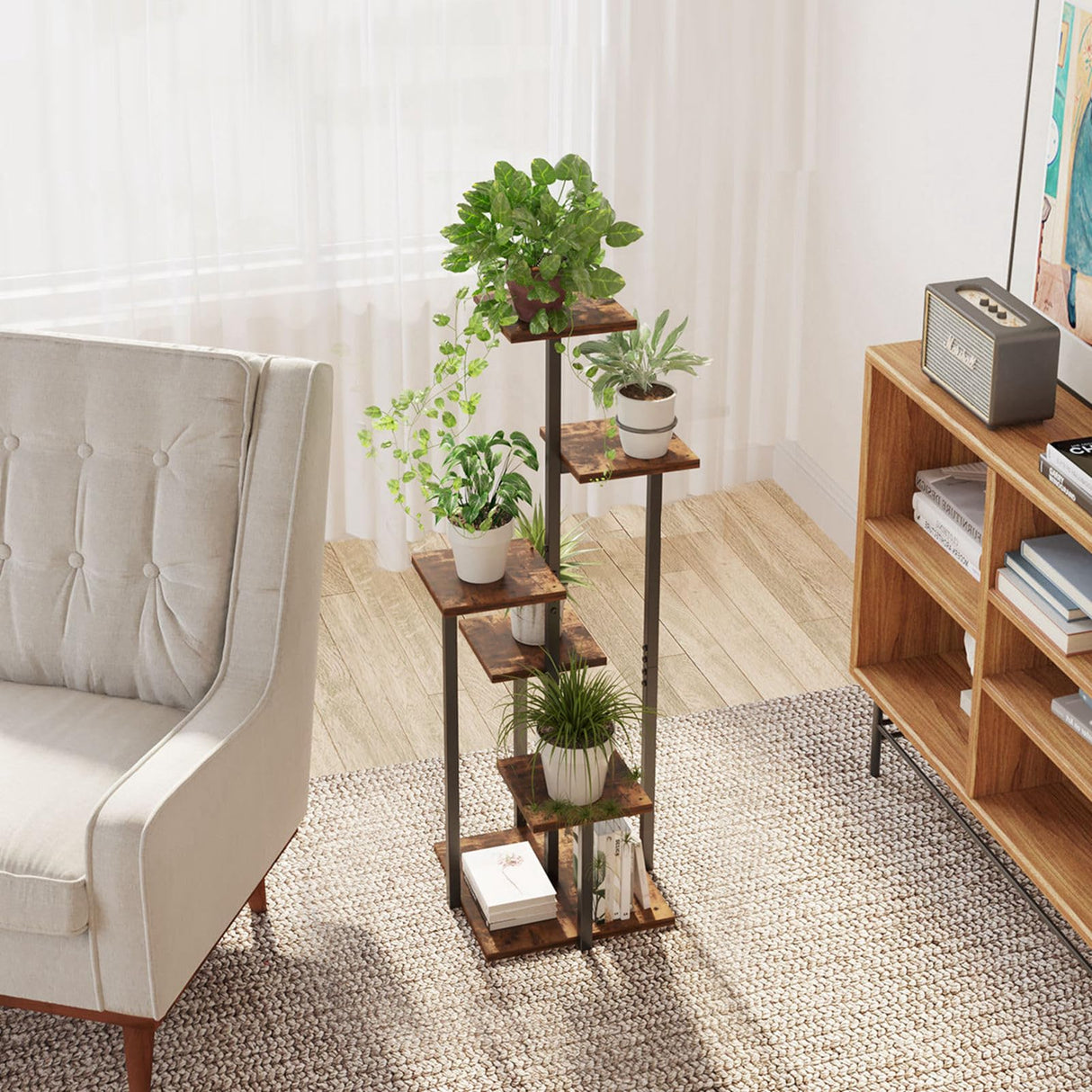 PlantHaven 5-Tier Space Saving Indoor Plant Stand