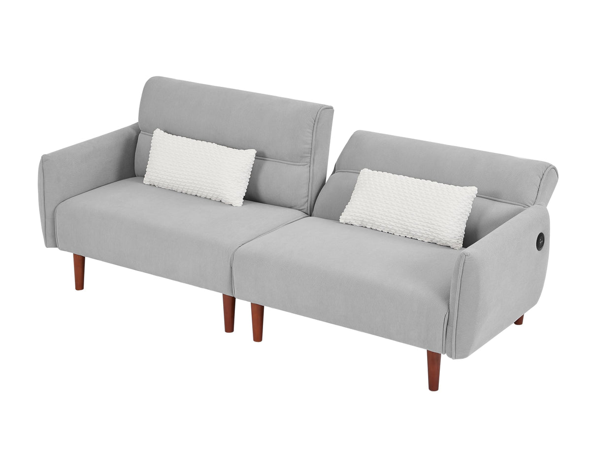 Sofa Bed Adjustable Sleeper Loveseat Couch Modern Corduroy Upholstered Recliner