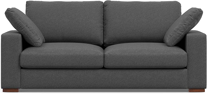 Charlie Sofa in 100% Recycled Polyester Tightly Woven Performance Fabric, Pebble Grey,