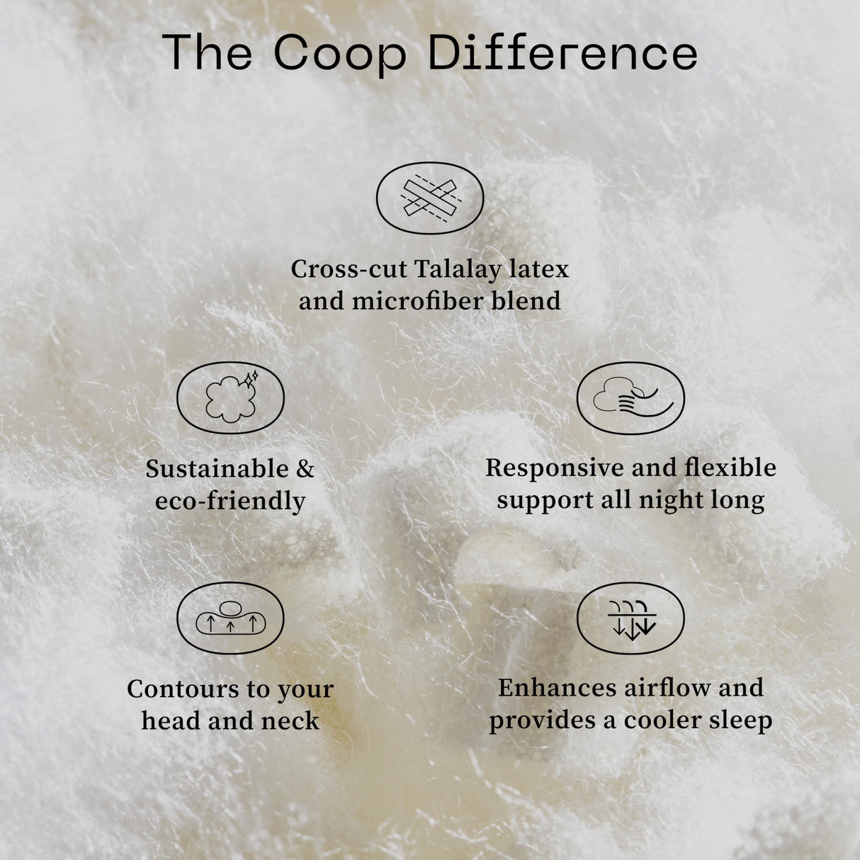 Adjustable Latex Pillow Queen, with Talalay Latex & Microfiber Fill