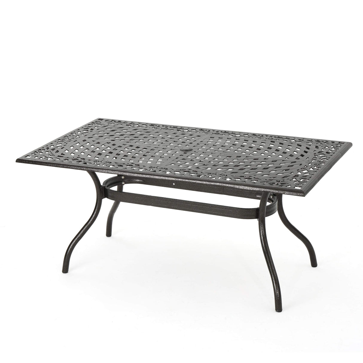 Phoenix Cast Aluminum Rectangle Table, Hammered Bronze
