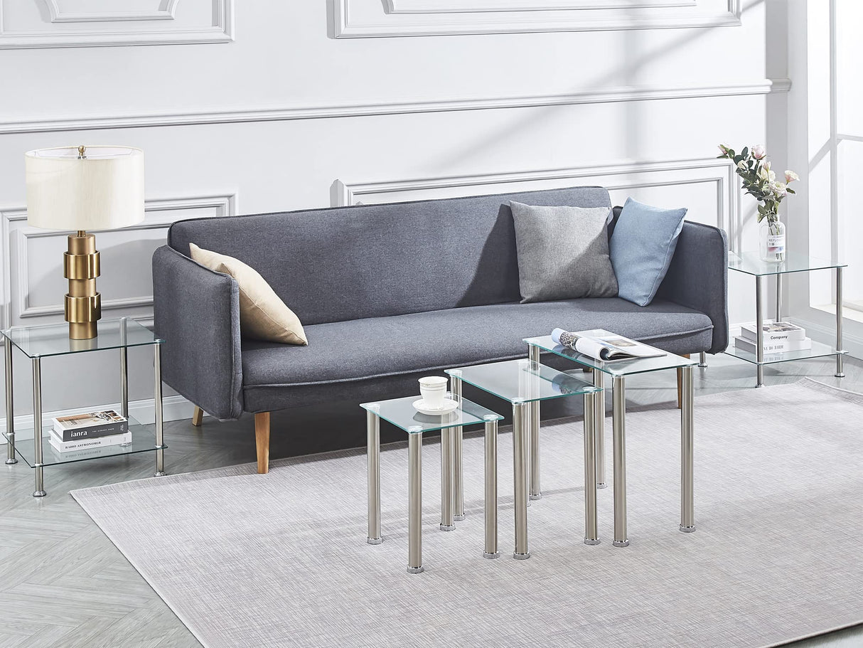 Nesting Table Set of 3, Living Room Nesting Side Table, Sofa Side Nest of 3 Table