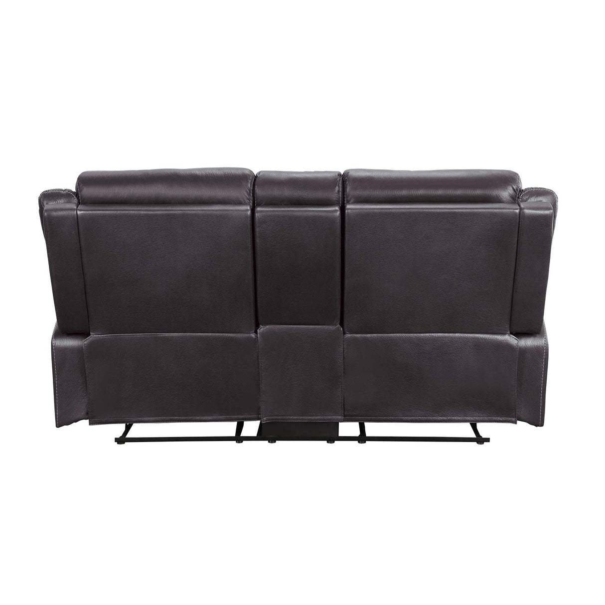 70" Microfiber Double Reclining Loveseat W, Dark Brown