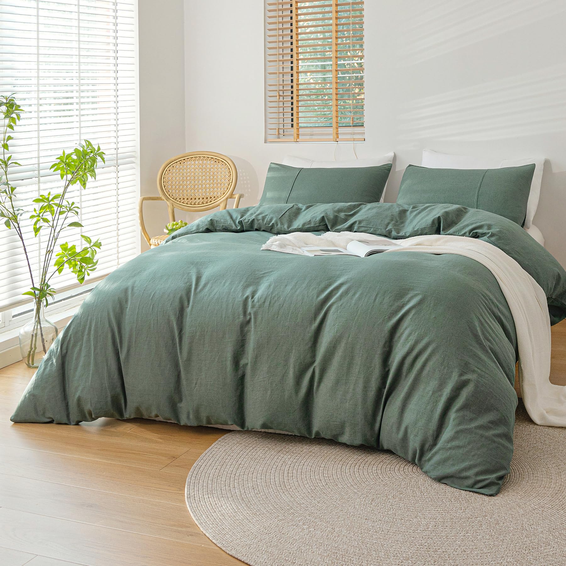 Linen Duvet Cover Queen Size Pure Natural French Flax Linen Duvet