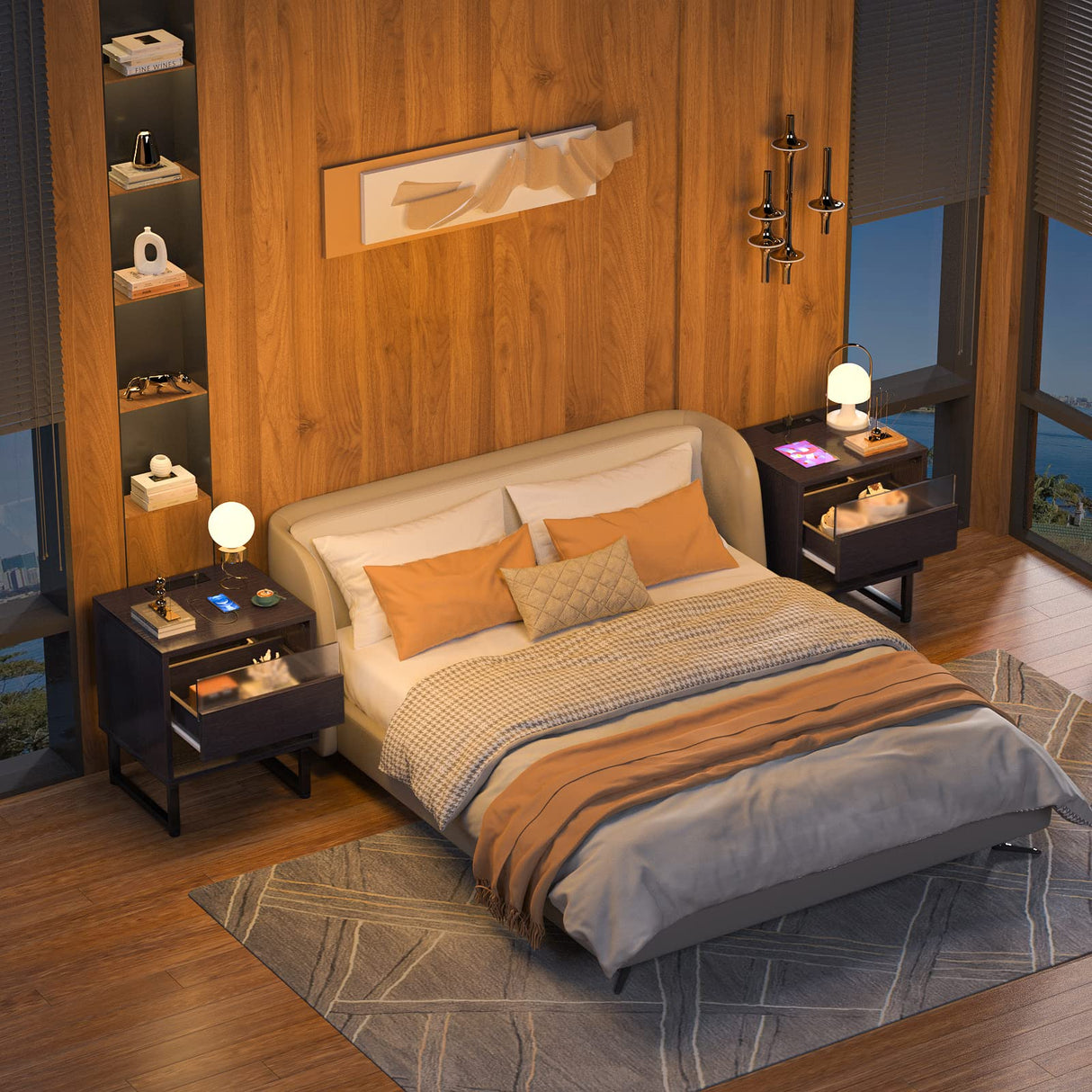 Nightstand with Charging Station