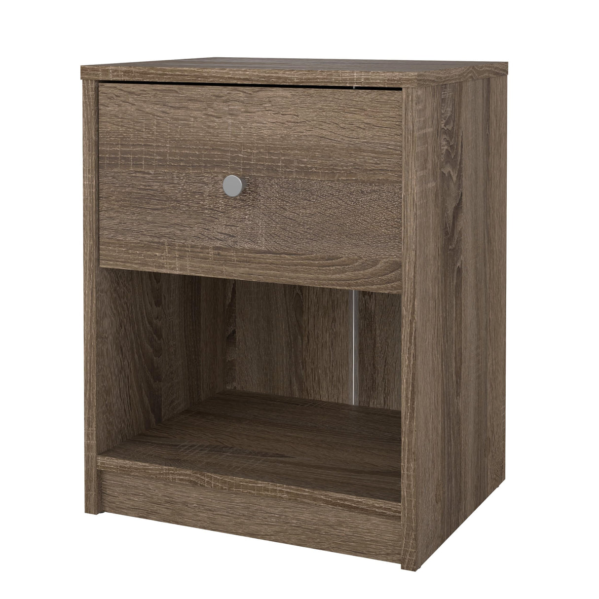 1 Shelf Nightstand Nighstand, 14.92 in x 11.85 in x 19.06 in, Gray