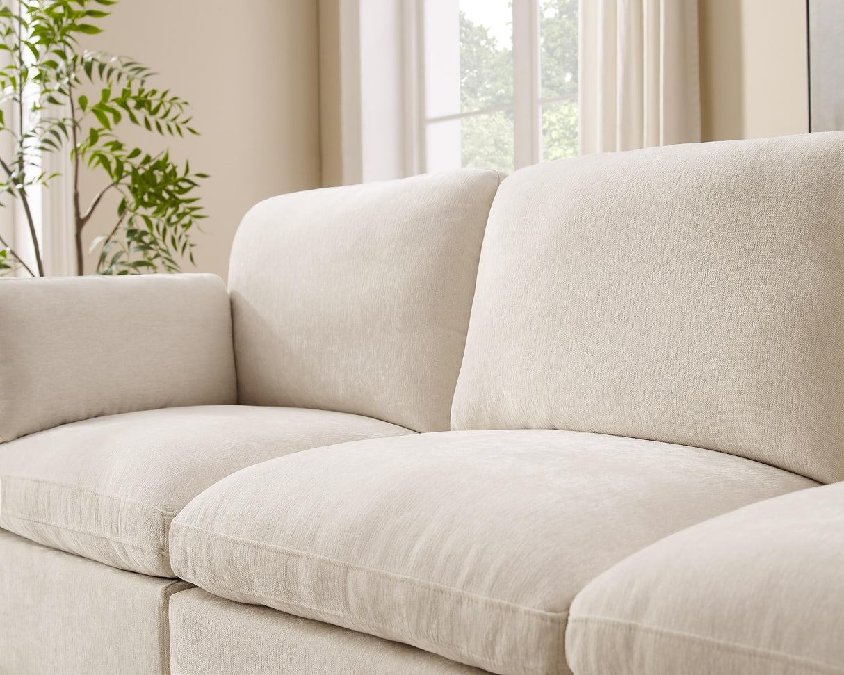 121" Modular Sectional Sofa, Convertible Sofa Couch Modular Sectional