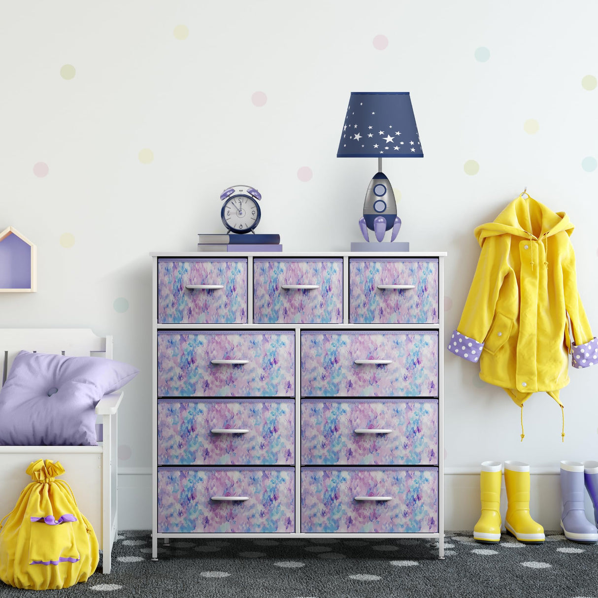 Kids Dresser with 9 Drawers - Furniture Storage Chest Tower Unit for Bedroom