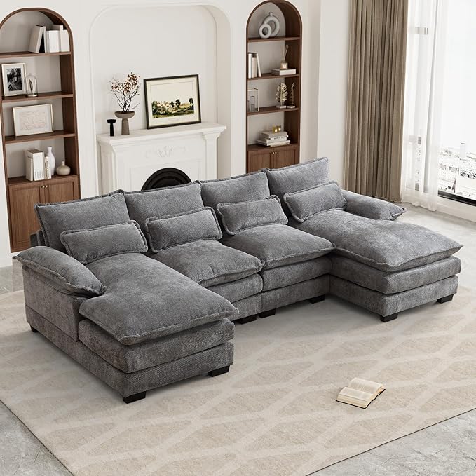 Sofa Cloud Couch, 110" Upholstery Comfy Modular Sofa