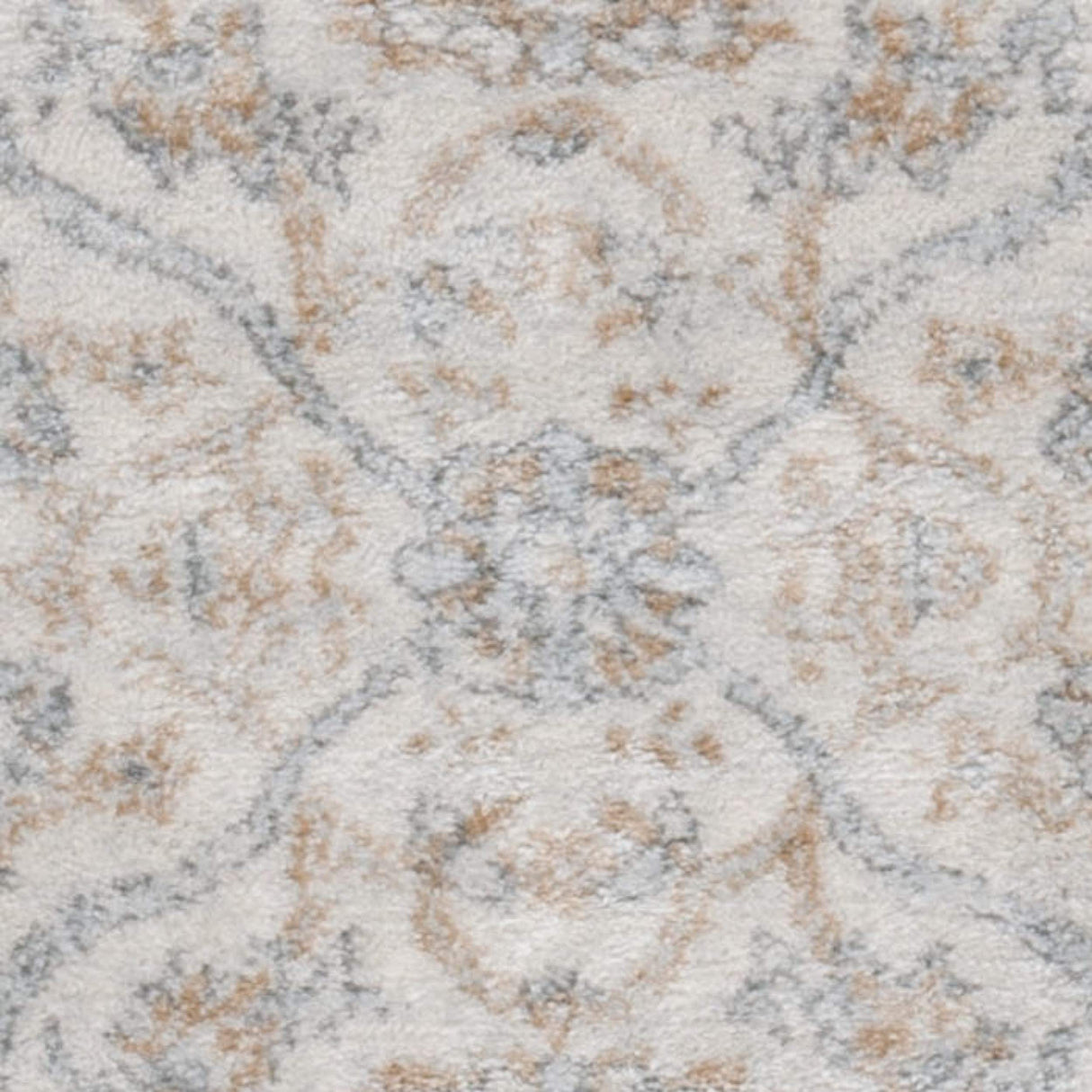 Isabella Oriental Area Rug 9' x 12' - Cream & Beige Non-Shedding