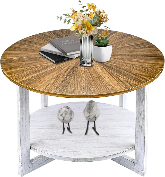 Modern Coffee Table,Faux Marble Tables for Living Room