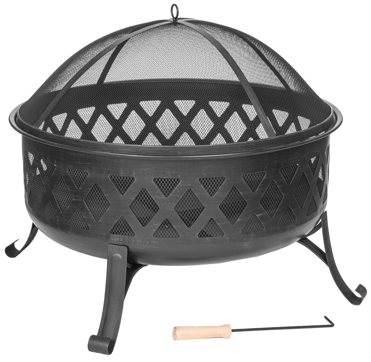 FP-1027 Diamond Style Design Fire Pit in Black
