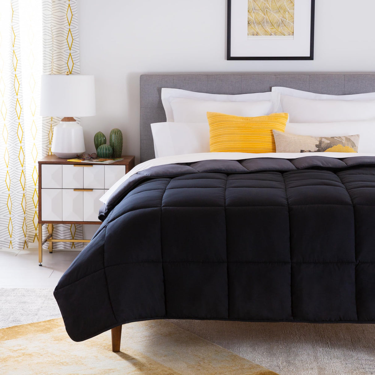 Reversible Down Alternative Comforter and Duvet Insert - All-Season Comforter