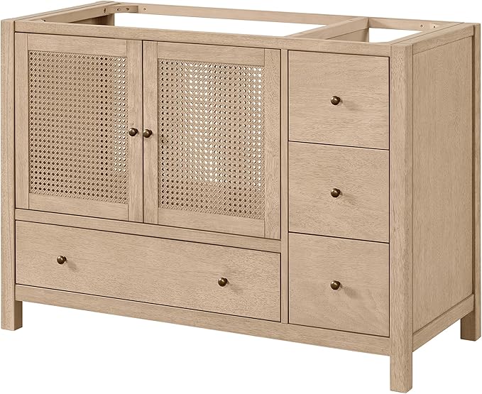 Lucca 60 Inch Bathroom Vanity Double Sink - Freestanding Cabinet Without Top - Wood Bathroom Vanity