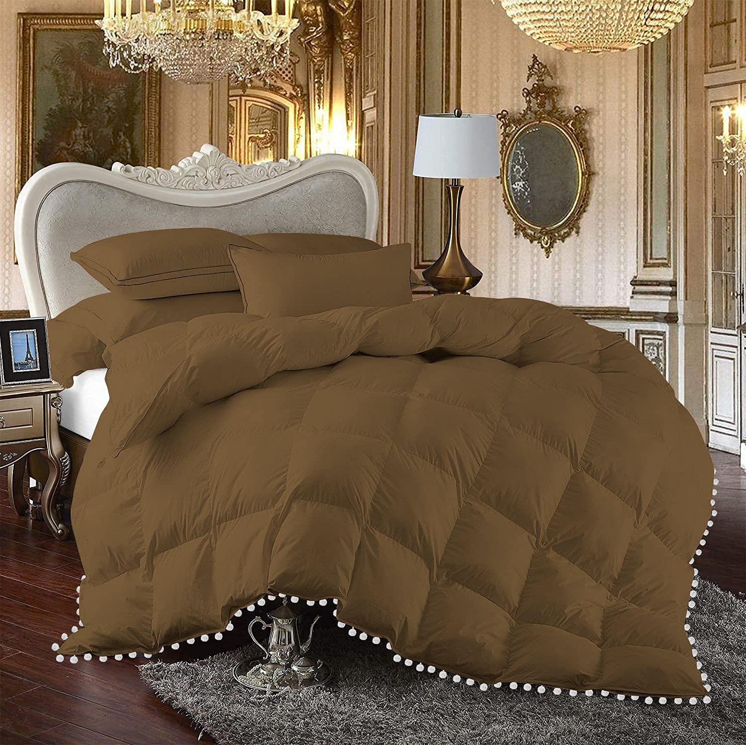 1 Piece Beautiful Looking Pom Pom Box Design Comforter 800 Thread Count 100%